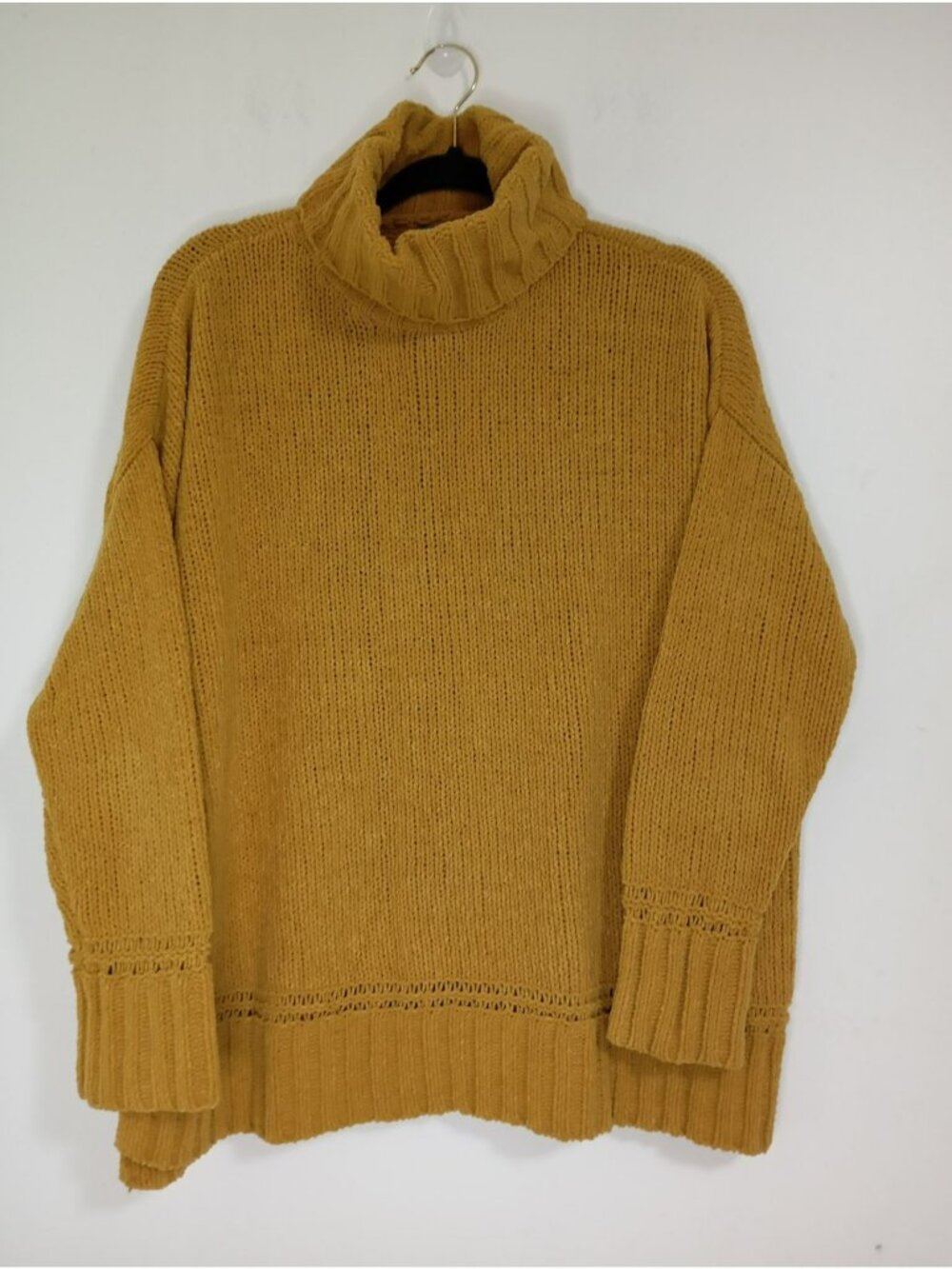 Aerie Mustard Yellow Knit Turtleneck Sweater M Womens Knits